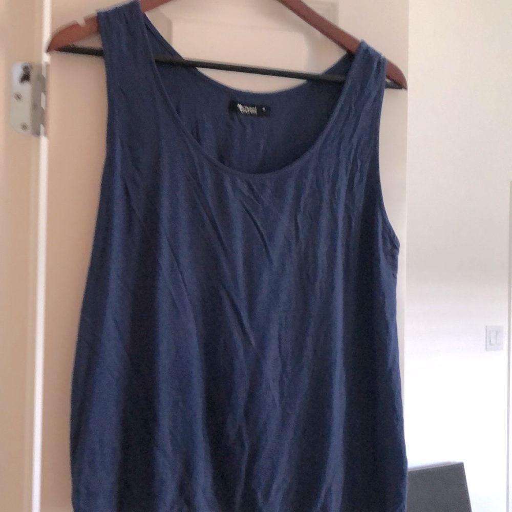 Blue tank top/blouse.